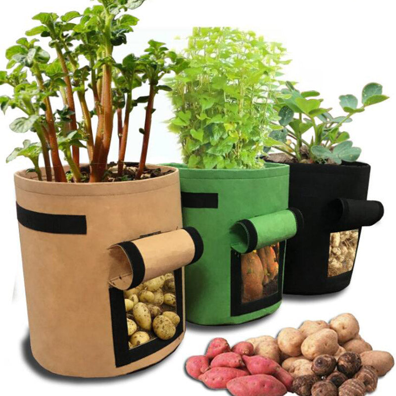 Root veg Grow Bags with view hatch for home garden ideal for Potatoes