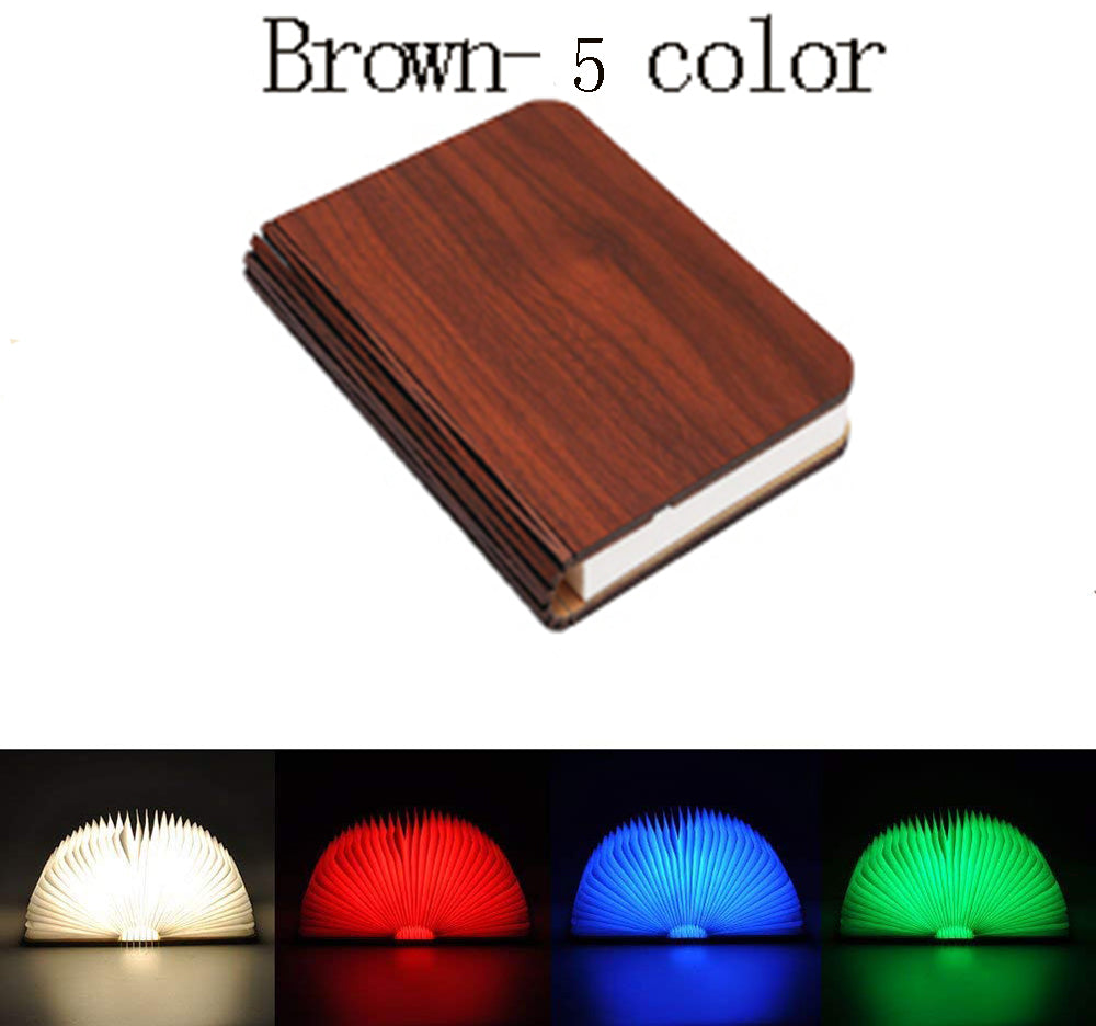 Wooden Book Light Creative Led Desk Lamp Corporate Gift Custom Birthday Holiday Page Turning Folding Night Lamp