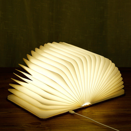 Wooden Book Light Creative Led Desk Lamp Corporate Gift Custom Birthday Holiday Page Turning Folding Night Lamp