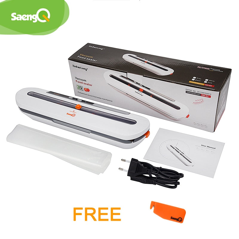 Vacuum Food Sealer 220V/110V Automatic Household Food Vacuum Sealer Packaging Machine Including 5 bags